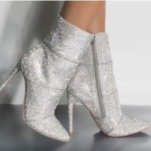 Glitter Boots Winona Sparkly Boots Heels Size 10